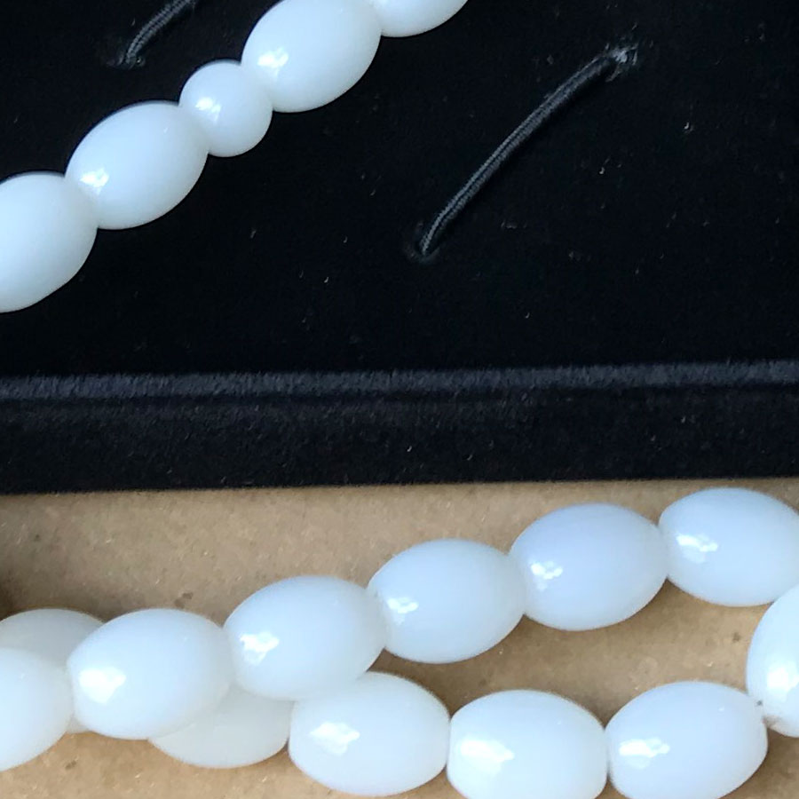 33 8mm Beads White Stone Tasbih / Prayer Beads TS-81